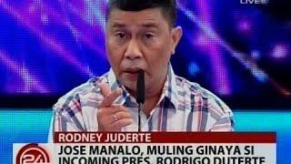 24 Oras Jose Manalo muling ginaya si incoming President Rodrigo Duterte