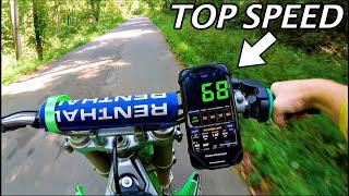 Kx250 Top Speed GPS Top Speed Run *2003 Kawasaki Kx250*