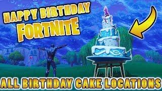 All Fortnite Birthday Cake Locations