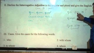 Interrogative Pronouns and adjectives