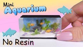 How To Miniature Aquarium Tutorial NO RESIN  DIY Mini Fish Tank