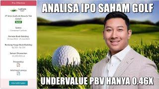 Analisa IPO saham GOLF - Emiten Milik Anak Tommy Soeharto PBV nya hanya 0.4x undervalue