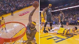 Demarcus Cousins Dunks On Kyle Kuzma and Stares Him Down Lakers vs Warriors