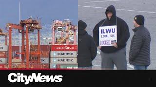 Day 2 of B.C. port strike