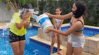 PAUSE NA PISCINA o desafio 3 irmãs demais