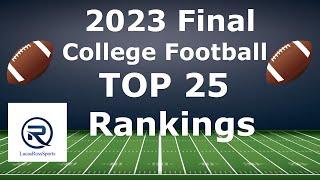 College Football 2023-24 Final Top 25 Rankings
