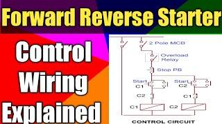 RDOL Starter Control Wiring  Forward Reverse Starter Electrical Drawing  Hindi