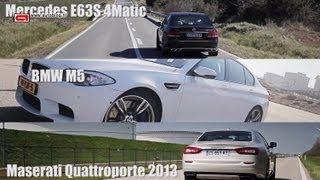 BMW M5 vs Mercedes E63 vs Maserati Quattroporte
