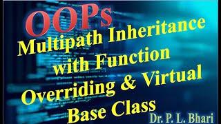 OOPs Lec 15 Multipath Inheritance with Function Overriding & Virtual Base Class