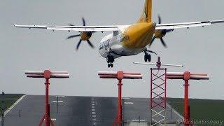 ATR Crosswind Difficulties Landings & Takeoffs Aurigny ATR42 & Aer Lingus ATR72  Bristol Airport