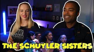 Hamilton theatrical performance - The Schuyler Sisters Jane and JV BLIND REACTION 