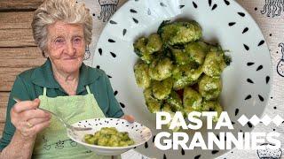 96yr old Isolina makes gnocchi with basil pesto  Pasta Grannies