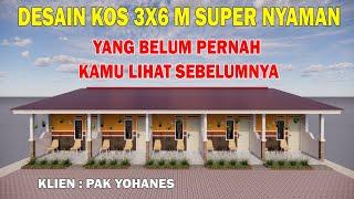 DESAIN KOS KOSAN 3X6 M  SUPER NYAMAN DAN ANTI PENGAP