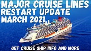 Major Cruise Lines Restart Update March 2021 Video #cruisenews #cruiseupdates #cruiseshipnews