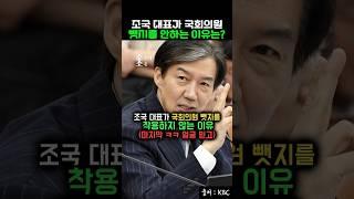 조국 대표가 국회의원 뺏지를 착용하지 않는 이유마지막 ㅋㅋ 얼굴 믿고