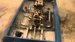 Test of steam engine with flash boiler on the model boat after winter