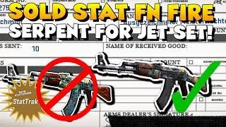 CSGO - Sold my AK47 StatTrak FN Fire Serpent for a Jet Set? - Road To Dream Loadout