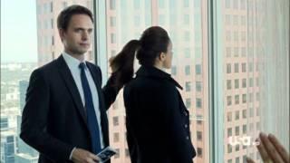 The Suits - Mike and Rachel Scene 1.04 Stop touching me