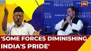 RSS Chief Mohan Bhagwat Targets Rahul Over His Remarks Some Forces Diminishing Indias Pride