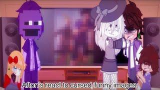 Afton’s react to funnycursed images part 2   gacha club  fnaf  animated sreenshots  AU