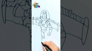 How to draw Buzz Lightyear  - Pixar Toy Story #drawing #drawinganimals #drawingforkids #howtodraw
