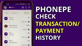 How to Check Payment History in Phonepe?  Phonepe Check Transaction History in English