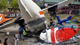 LUKLA AIRPORT LANDING TAKEOFF AND CRASH