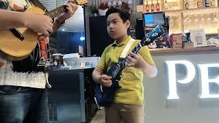 Old Rugged Cross Hymn - Daniel Purnomo & Lee Hieu Nguyen Ukulele Duo Jamming Singapore Live Music