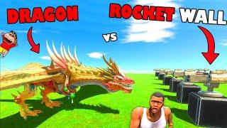 ALL UNITS vs Unbreakable ROCKET WALL in Animal Revolt Battle Simulator with FRANKLIN and CHOP