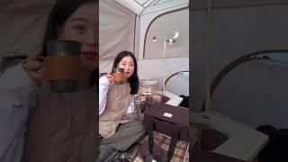 갬성 캠핑 하루가 빨리가는 이유 40초 시간 순삭 #캠핑 #winter #camping #solocamping #tent #솔캠 #동계캠핑