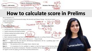 How Marks are calculated in Prelims ??