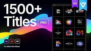 1500+Titles Pro v3  Review  EasyEdit.Pro  After Effects Tutorial  Effect For You