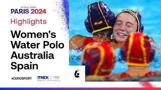 Womens Gold Medal Water Polo Match  Australia vs Spain   #paris2024  #olympics