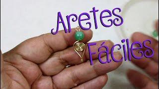 Cómo hacer aretes fáciles... Aprende a hacer aretes con alambre súper fáciles...