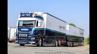 VAN HERK SCANIA R650 V8 NextGeneration LOUD open pipe sounds ONBOARD