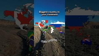 Biggest country in your continent #geography #mapping #shorts #comparison #world #map