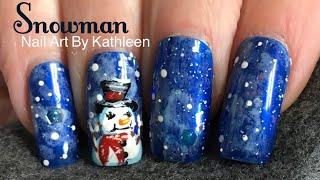 Snowman Nail Art - Winter Nail Design