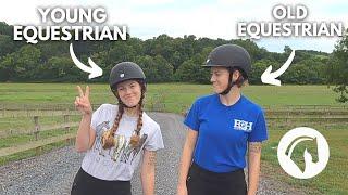 YOUNG EQUESTRIAN VS OLD EQUESTRIAN *funny 