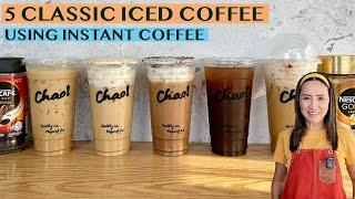 INSTANT COFFEE SERIES RECIPES FOR 5 ICED COFFEE BESTSELLERS IN LARGE 22OZ CUPS
