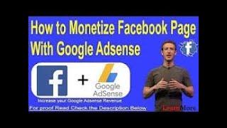 Monetize facebook page with google Adsense 2020 & earn more money