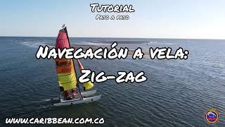 tutorial navegación a vela zig zag. Navegar en contra del viento