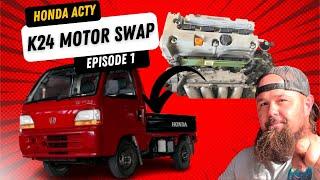 JDM Mini Truck K24 Swap in Honda Acty - Rare Kei Truck Engine Mod Adventure