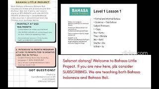 Learn Bahasa Indonesia and Bahasa Bali online