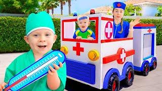 Wheels On The Ambulance Kids Stories with Oliver and Mom