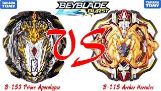 Prime APOCALYPSE vs Archer HERCULES Takara Tomy Super Beyblade Burst GT Battle