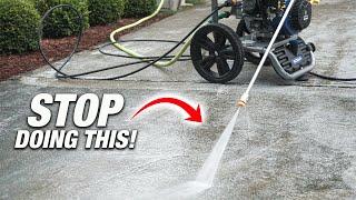 How To Pressure Wash Concrete Driveways & Sidewalks THE RIGHT WAY DIY Super Clean Results