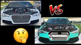 BIG TURBO Audi A5 VS. Rs5 LUANCH AND REV WHICH ONE IS BETTER ?