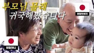 한국에 사는 손녀의 갑작스러운 방문에 깜짝 놀란 일본 부모님ㅋㅋㅋ 한일커플한일부부