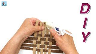 How to make a two-sided basket from burlap DIY Handicraft