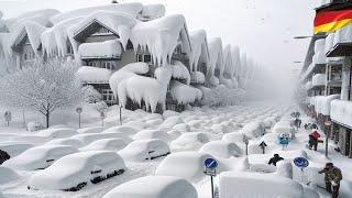 Germany RIGHT NOW Extreme Winter Storm and Massive Snowfall in Munich Germany